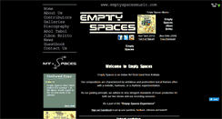 Desktop Screenshot of emptyspacesmusic.com